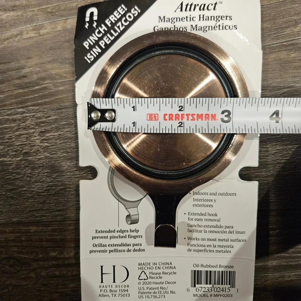Attract Magnetic Hangers Oil Rubbed Bronze Wreath Door Window Metal Single Pane‎